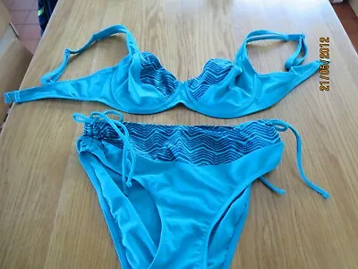 £14.99 • Buy Club Neuf Bikini Blue Top 34D Bottoms Medium