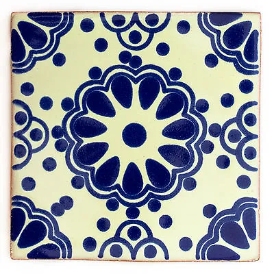 £1.79 • Buy Benedicto- Handmade Mexican Ceramic Talavera Large 10.5cm Tile Ethically Sourced