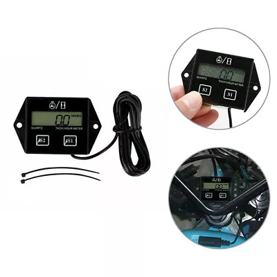 Digital Engine LCD Tachometer Hour Meter Inductive Marine 2 & 4 Stroke Race Tool • $32.93