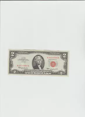 Vintage Two Dollar 1963 $2 United States Note Jefferson Red Seal Usn • $17.50