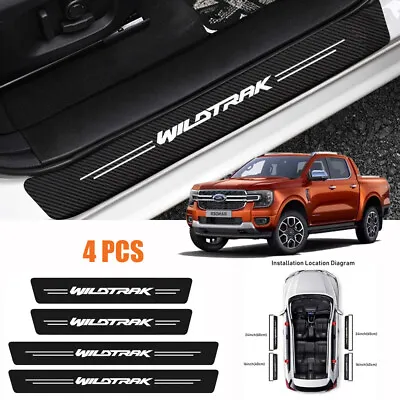 4X For Ford Ranger Wildtrak Car Door Sill Scuff Anti Scratch Stickers Protector • $16.99