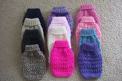 £6.99 • Buy Hand Knitted Puppy Coat - Jumper  Tiny Xxs Small 6 - Chihuahua Teacup Yorkie Etc