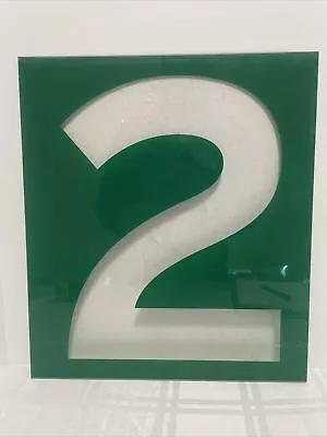 Vintage Acrylic Chevron Service Station Gas Price Number “ 2 “   15” X 17” Green • $20