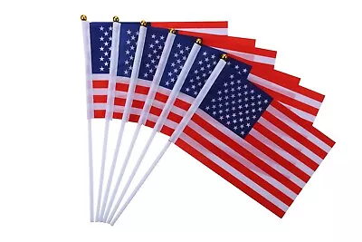 50 Pcs Small America Stick Flags Mini Little American US USA Flags • $12.99