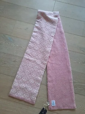 BNWT Jack Wills Long Pink And Ivory Scarf. Reversible  Lambswool. RRP £39.50.  • £19.99