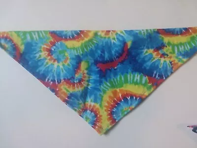 Dog Bandana OVER THE COLLARclothes Pet Size SMLXL Tie-Dye Swirl • $4.25