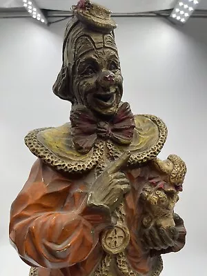 Vintage 24  1966 Universal Statuary Clown Figurine Statue With Happy Face #350 • $70