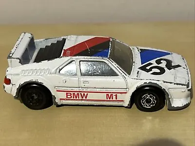 Matchbox Superfast MB52 BMW M1 White Racing Model 1:57 Scale (1981) • £6.30
