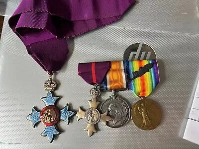 Great War Civil CBE Military OBE Medals To RNAS/RAF. Service With US Navy WW1 • £900