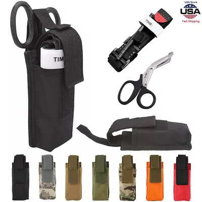 Tactical MOLLE Tourniquet Pouch Holder EMT Belt Loop Strap And Trauma Shear Slot • $15.99