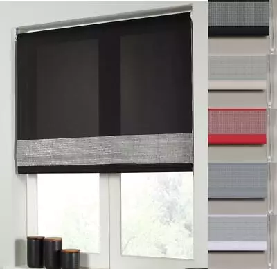 Sparkly Bling Glitz DIAMANTE Trim Roller Blinds Red Grey Black Silver White  • £24.99