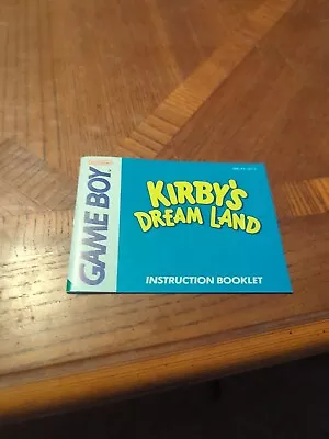 Kirbys Dream Land - Nintendo Gameboy Game Manual Only • $0.99