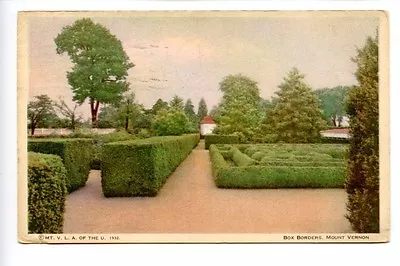Box Borders Garden Mount Vernon Virginia 1934 George Washington M.V.L.A • $6.99