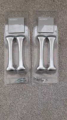 2 Pairs Ikea Modest Drawer Cupboard Wardrobe Furniture Handles      100.615.16 • £3.25