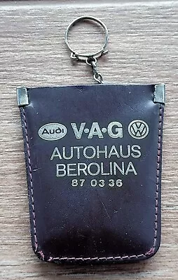 Old Vintage German Audi VW Keychain Fob Leater Baden Dealer  Rare • $30