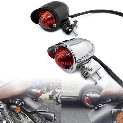 Motorcycle Mini Retro Fender Tail Brake Light For Honda Cafe Racer Bobber Custom • $18.59