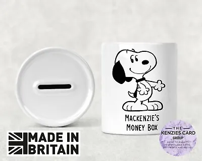 Personalised Any Name Snoopy Money Box Piggy Bank • £8.68