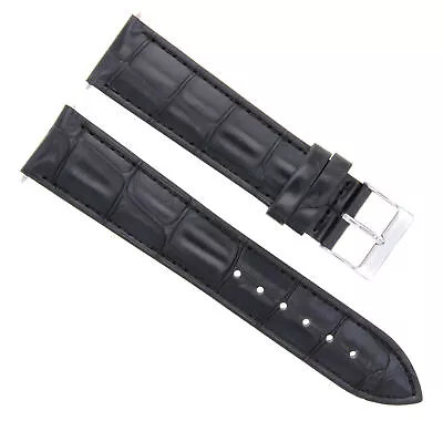 22mm Genuine Leather Band Strap For Vacheron Constantin Watch Black • $17.95