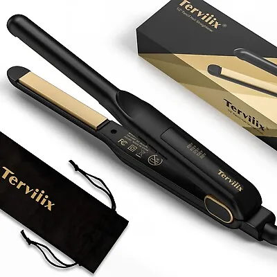 Terviiix 1/2  Small  Hair Straightener Flat Iron For Straighten & Curl In 1 • $18.99