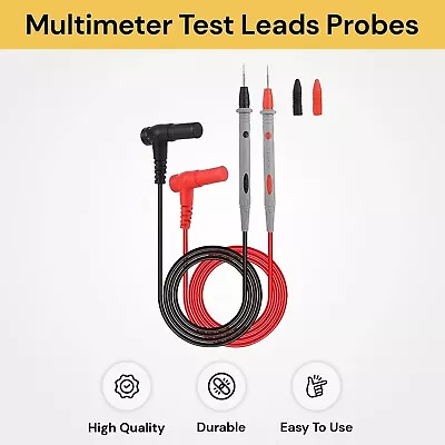 Alligator Clip Multimeter Test Leads For Fluke Meter Electrical Probes Tools Kit • $8.99