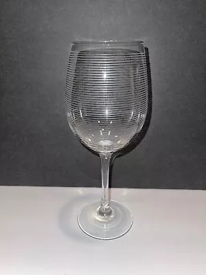 Mikasa CHEERS White Wine Crystal Glass Horizontal Lines 16 Oz 8 5/8” • $10.99