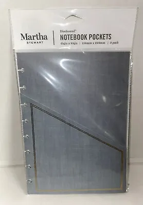 Office By Martha Stewart Discbound Pockets 6x8.5 Notebook Dividers 1-3pack New • $14.50