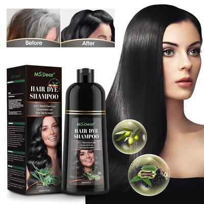 500ml Instant Hair Dye Color Shampoo Hair Coloring  3 In1 Fast Dye To Wash Dying • £11.95