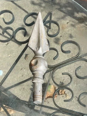 $24.99 • Buy Antique Vintage 10 1/4” Cast Aluminum Threaded Spear Topper Fence Post/Flag Pole