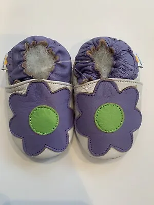 Ministar Baby Shoes Purple Flowers New! • $15