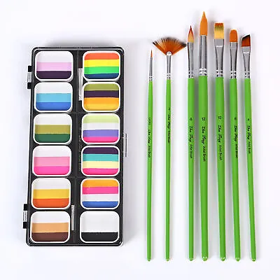 Paint Palette Set 12 Colors Set Professional Face Split Cakes K8W0 • £16.10