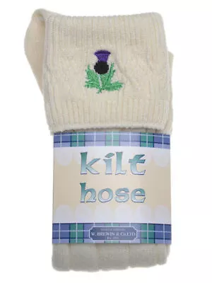 WB Socks Men's Thistle Embroidered Kilt Hose • $10.89