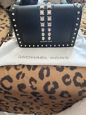 Michael Kors Jet Set Large Studded Pebbled Leather Crossbody Bag • $67