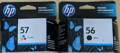 $24 • Buy NEW Genuine Factory Sealed HP 56 & 57 Inkjet Cartridges 2016-2018 DAMAGE
