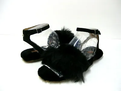 Ugg Fluff Fest Women Sandals Black Us 7.5 /uk 5.5 /eu 38.5 /jp 24.5 • $89.99