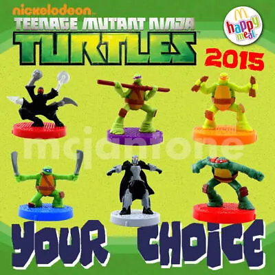 McDonalds 2015 TEENAGE MUTANT NINJA TURTLES Turtle TMNT Spin Top YOUR Toy CHOICE • $2.50