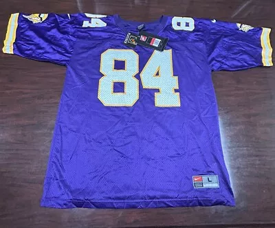 Nike Vintage NFL Minnesota Vikings #84 Randy Moss Purple Jersey Men's Large L • $102.70