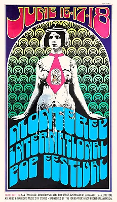 Monterey 1967 International Pop Festival Poster • $35.95