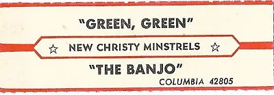 Jukebox Title Strip - New Christy Minstrels:  Green Green  /  The Banjo  1963 • $2.75