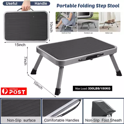 Folding Caravan Step Portable & Compact With Carry Handle & Non Slip Surface AUS • $37.89