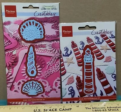 Marianne Design Creatables Cutting Die Lot Of 2 LR0471 Shell & LR0231 Lighthouse • $19.95