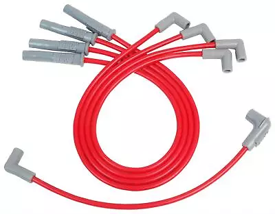 MSD Spark Plug Wires Spiral Core 8.5mm Red Multi-Angle Boots Ford 2.3L L4 Set • $92.20