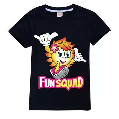 Fun Squad Kids T-shirt For Girl  Boy Tee Casual  Short-Sleeve Stretchy Top • $18.88