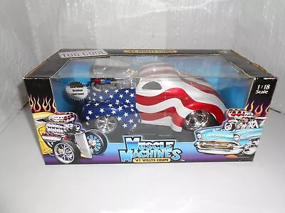 Muscle Machines 1:18 '41 WILLYS  The AMERICAN FLAG T-1001 • $75