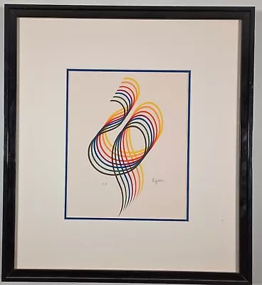 $400 • Buy Original Artist Print Yaacov Agam Lithograph Swirls 1
