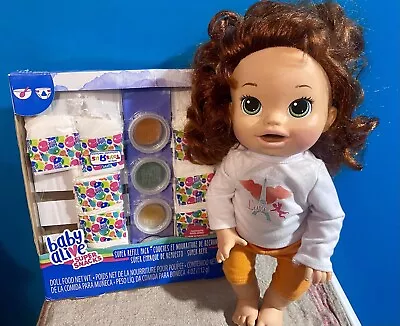 Hasbro Baby Alive SNACKIN SARA REDHEAD BILINGUAL English Spanish EUC &SUPPLIES • $37.99