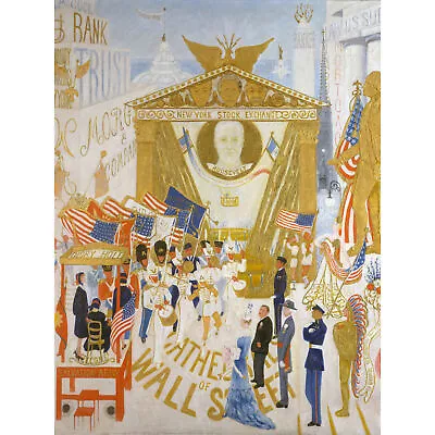 Stettheimer Cathedrals Wall Street Modernist Painting Huge Wall Art Poster Print • £18.49