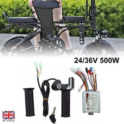 24V/36V 500W Electric Bicycle E-bike Scooter Brush DC Motor Speed Controller Set • £14.55