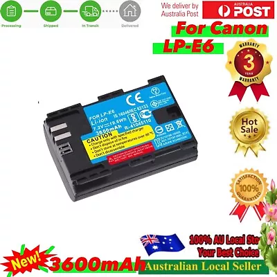 3600mAh Capacity LP-E6 LPE6 LP-E6N Battery For Canon EOS 5DS 5D Mark II Mark III • $36.60