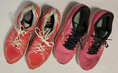 Lot Of 2 Womans Running Shoes Mizuno Wave Rider 24 Sz 9.5 & New Bal Sz 10.5 2A • $9.99
