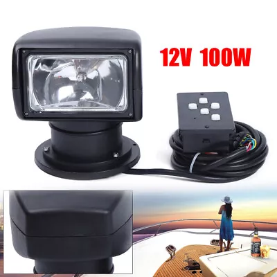 360 Marine Boat Spotlight Searchlight Truck Car Spot Light Remote Control 100W • $83.60